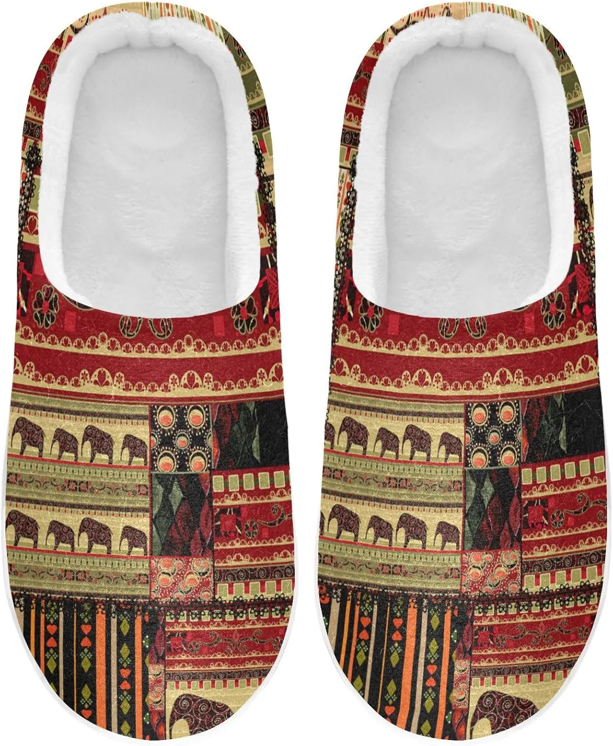 Unisex Memory Foam Slippers Non-Skid Slip-on Soft Warm Sole Fleece Shoes 6-17