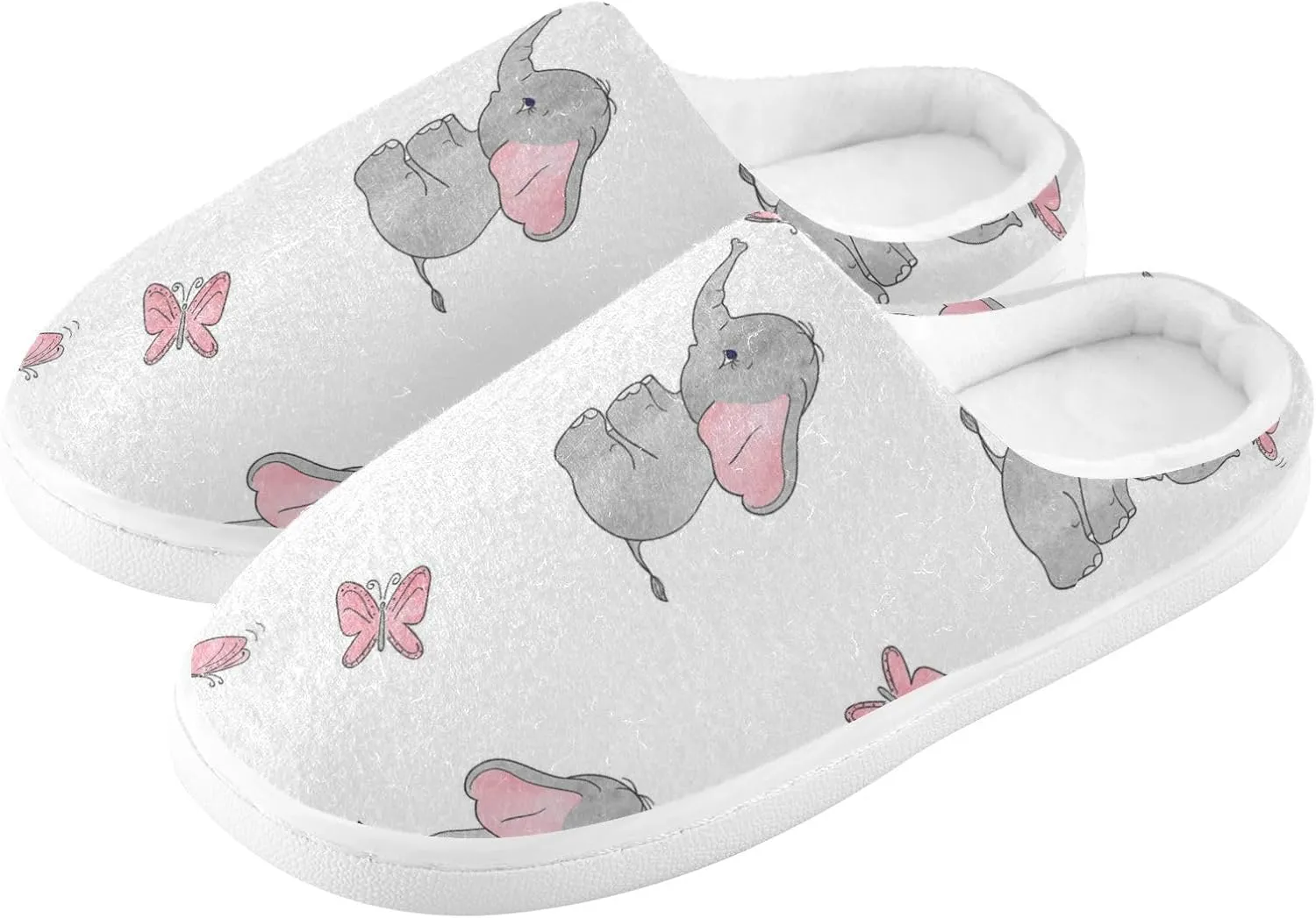 Unisex Memory Foam Slippers Non-Skid Slip-on Soft Warm Sole Fleece Shoes 6-17
