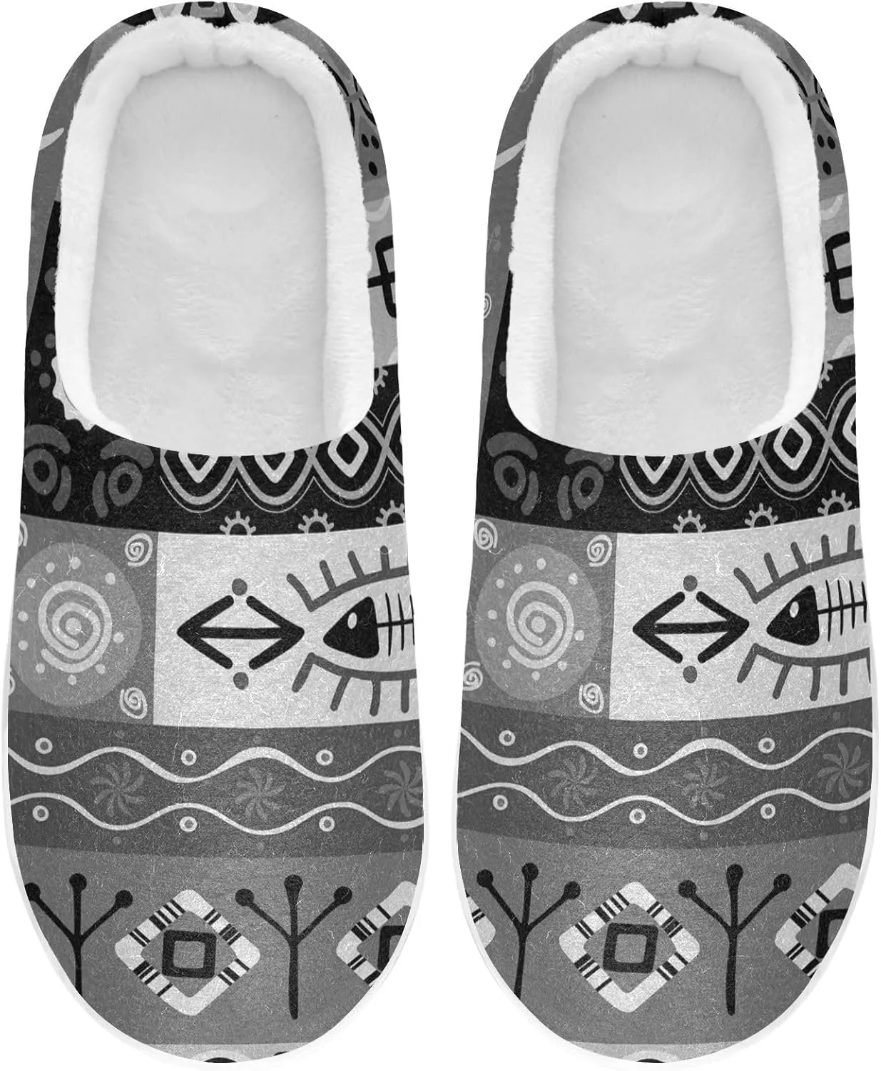 Unisex Memory Foam Slippers Non-Skid Slip-on Soft Warm Sole Fleece Shoes 6-17