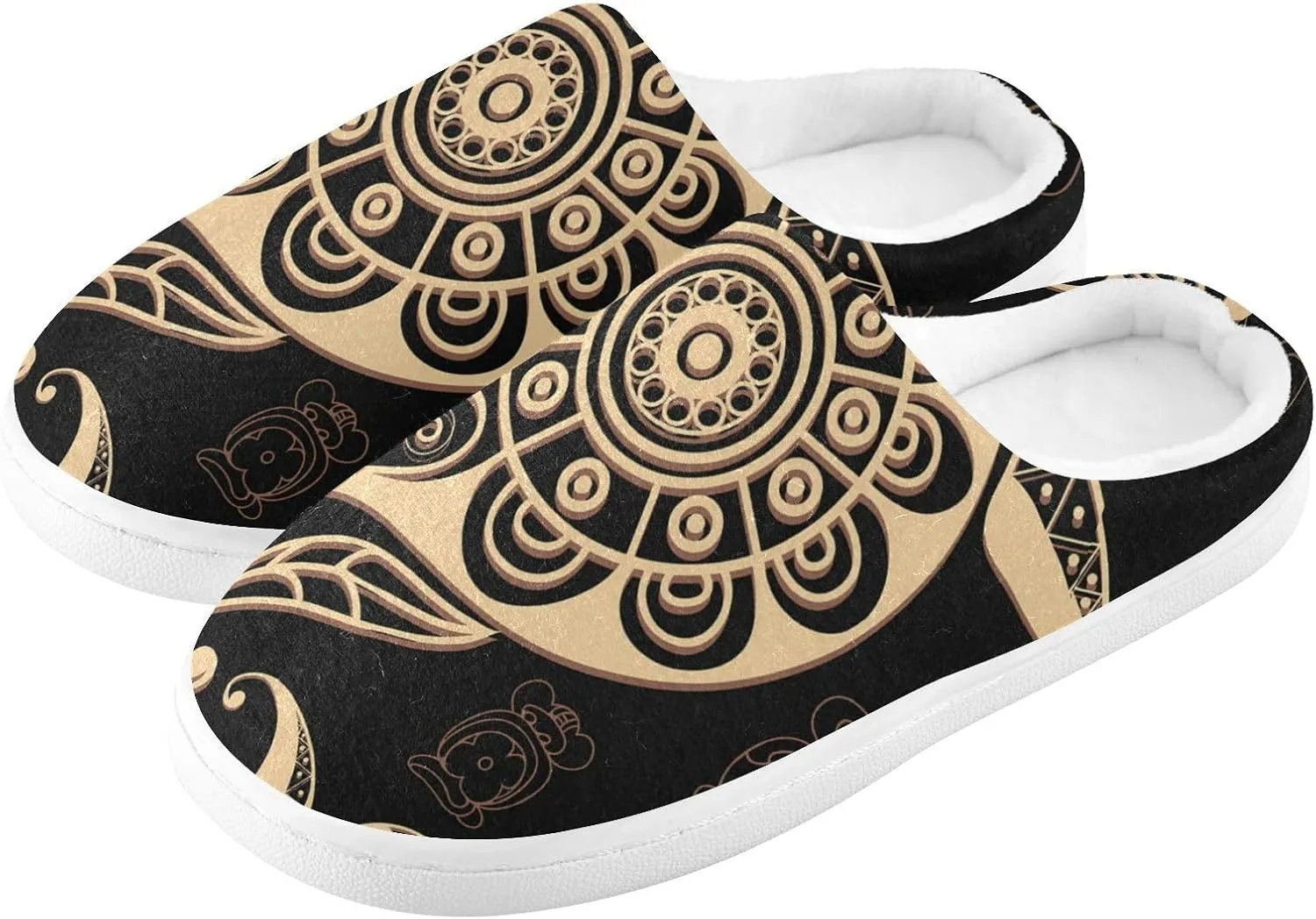 Unisex Memory Foam Slippers Non-Skid Slip-on Soft Warm Sole Fleece Shoes 6-17