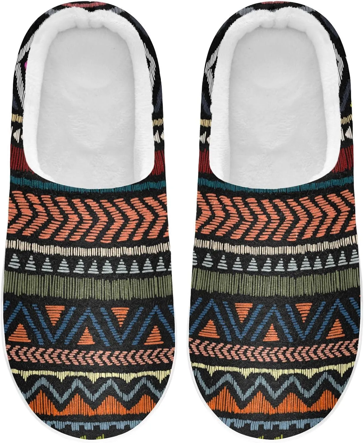 Unisex Memory Foam Slippers Non-Skid Slip-on Soft Warm Sole Fleece Shoes 6-17