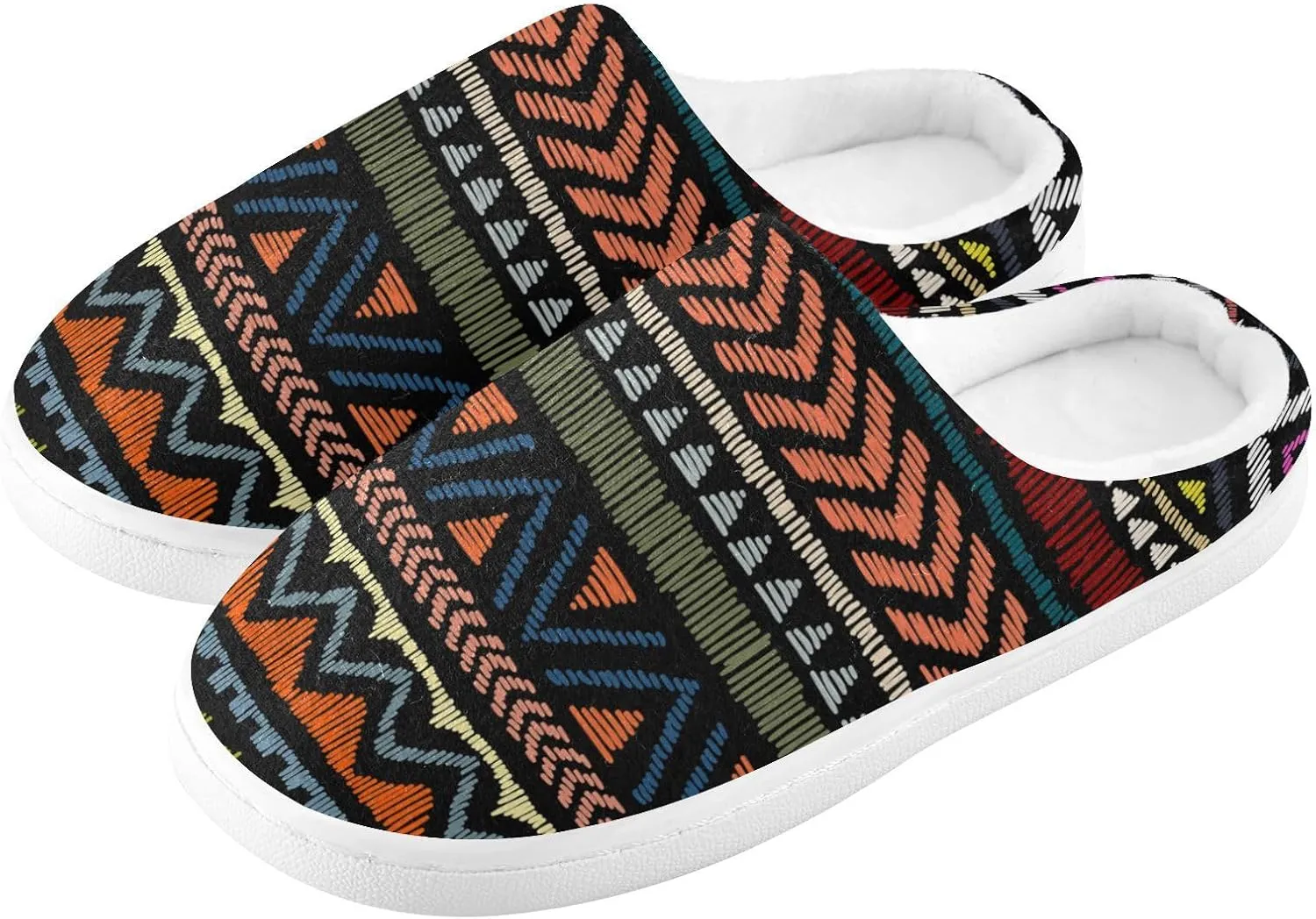 Unisex Memory Foam Slippers Non-Skid Slip-on Soft Warm Sole Fleece Shoes 6-17