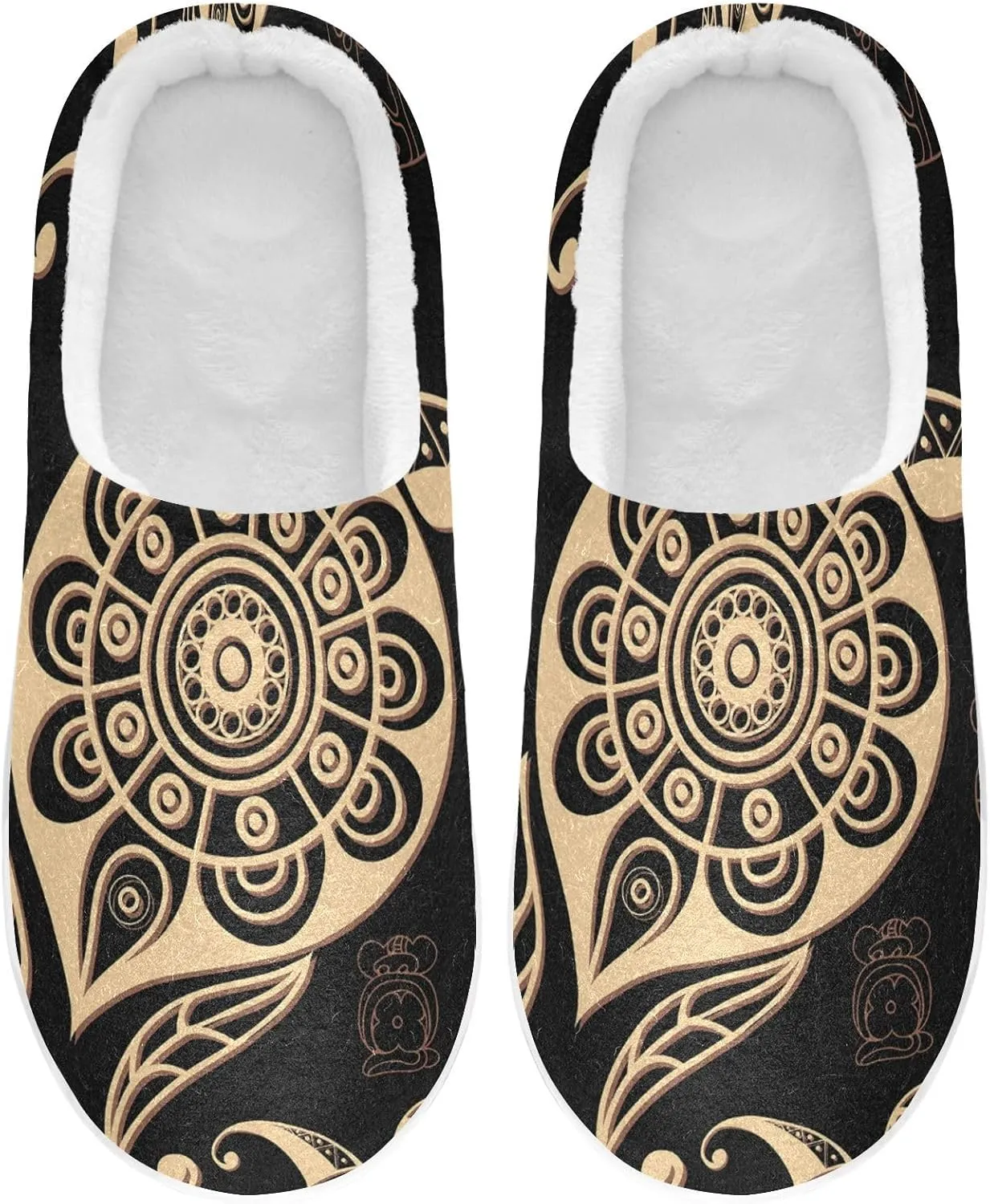 Unisex Memory Foam Slippers Non-Skid Slip-on Soft Warm Sole Fleece Shoes 6-17