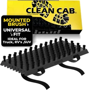 Universal Fit Truck Step Mounted Brush - Heavy Duty Boot Brush for Trucks, RVs, SUVs, and Semis - Easy Velcro Mounting - Perfect for Camping, Jobsite, and Home - Durable and Reliable