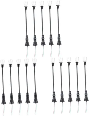 UPKOCH 15pcs Lamp Model Miniature Street Light for DIY Sand Table Decor Safe Material for Use Flat Bottom for Stability Outdoor Garden Accent Light