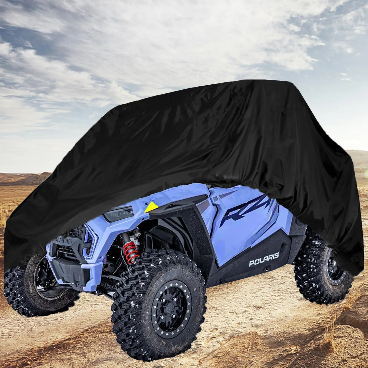 UTV Cover, UTV Sunshade Waterproof All-Weather Protection Rainproof Snowproof Compatible with Polaris RZR Ranger Can-Am Rhino Pioneer Kawasaki Mule Teryx 2-3 Seaters / 126" x 70" x 75"