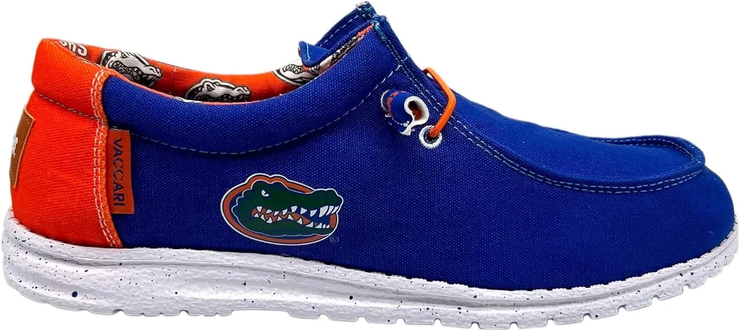 Vaccari Men's Nate NCAA Slip-On Canvas Loafers | Comfortable & Light-Weight Casual Shoes