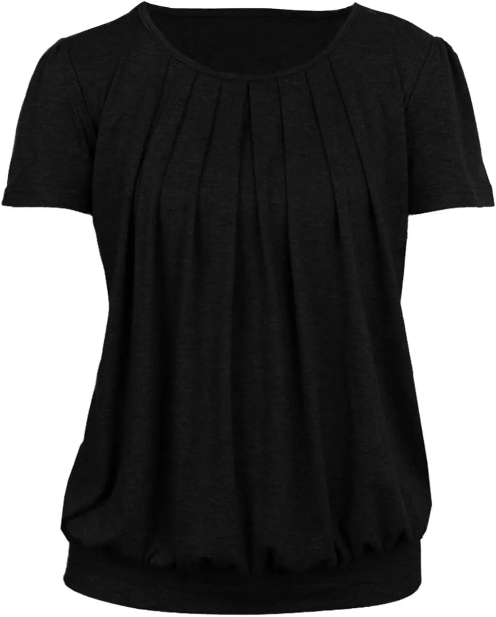 VahRuta Women's Short Sleeve Tunic Tops Scoop Neck Banded Bottom Summer T Shirt for Leggings