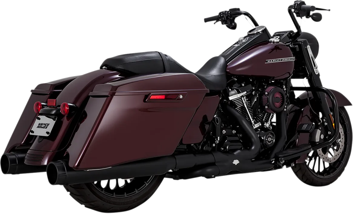 VANCE & HINES 4.5" Torquer Mufflers for FL - Black fits  road glide and Road King models  2017-2024    46674