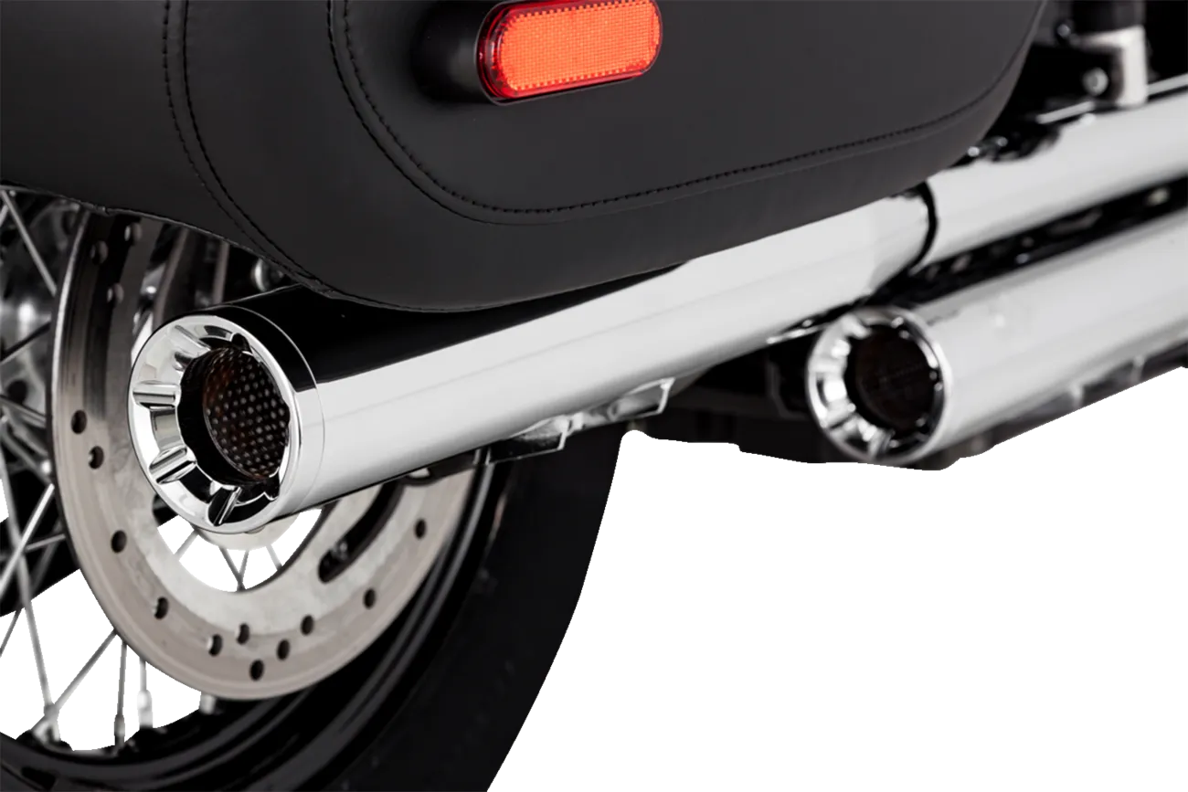 VANCE & HINES Eliminator 300 Slip-On Mufflers - Chrome Softail   2018-2021  16316