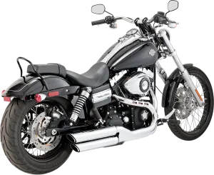 VANCE & HINES Twin Slash Mufflers - Chrome Fat Bob 2008-2017 FXDF  16845