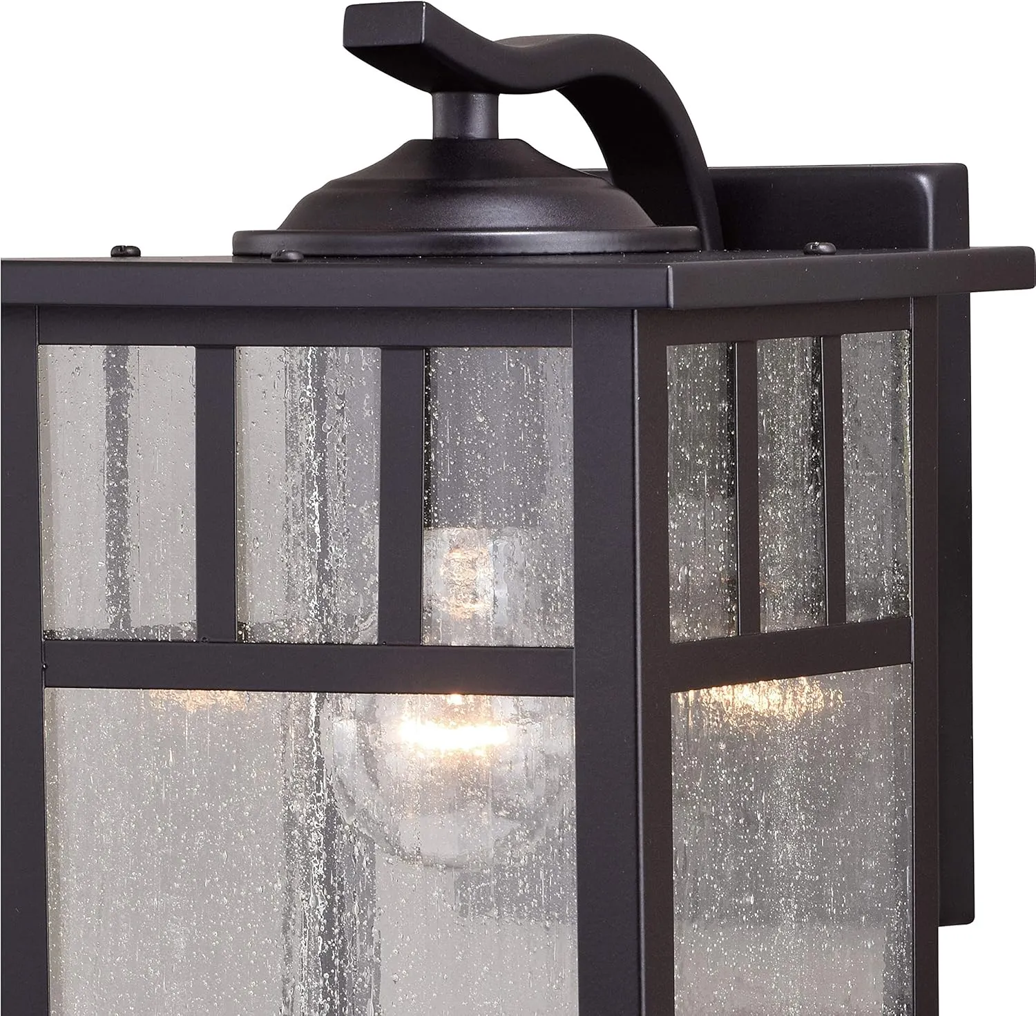 VAXCEL Mission 1 Light Bronze Rectangle Outdoor Wall Lantern Clear Glass