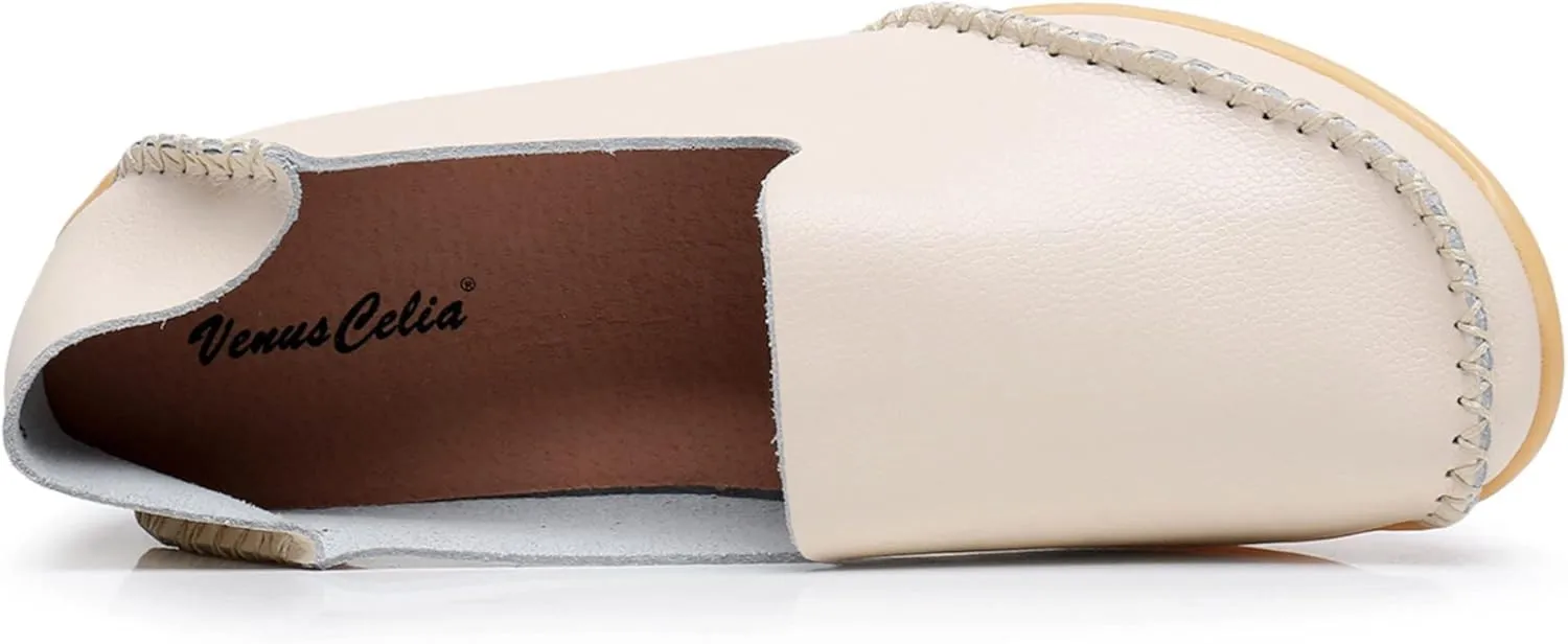 VenusCelia Women's Streamline Comfort Walking Flat Loafer