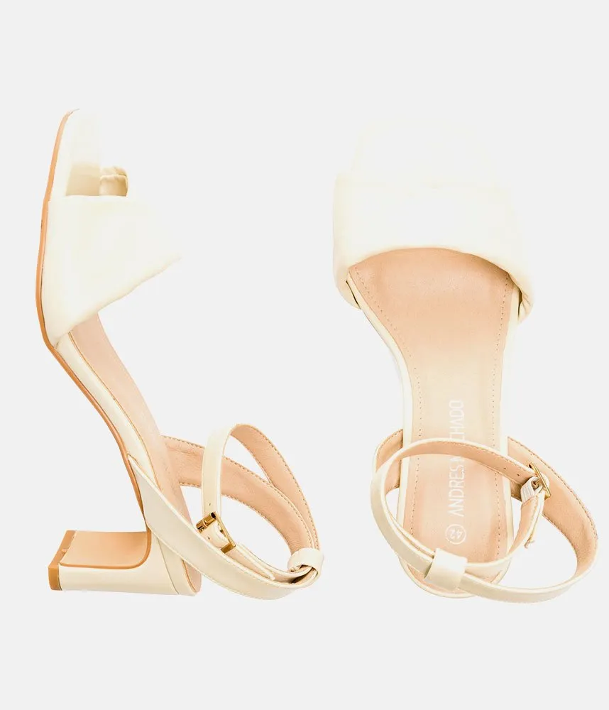 Versatile Beige Occasion Leather Sandals