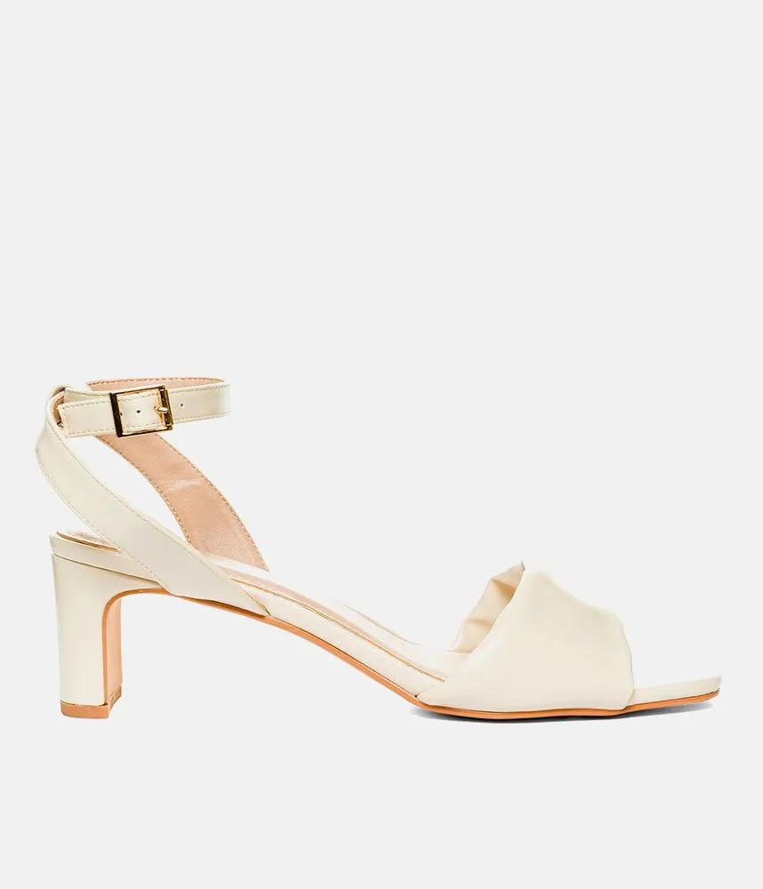 Versatile Beige Occasion Leather Sandals