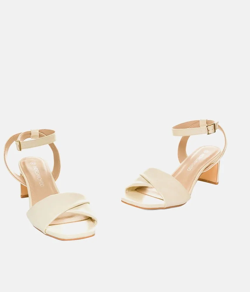 Versatile Beige Occasion Leather Sandals