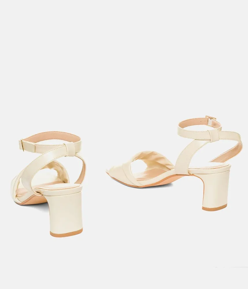 Versatile Beige Occasion Leather Sandals