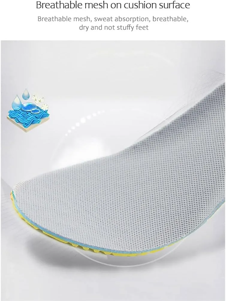 Version Orthopedic Memory Foam Sport Insoles Woman Men Shoes Feet Soles Pad Mesh Deodorant Breathable Cushion(35-39)
