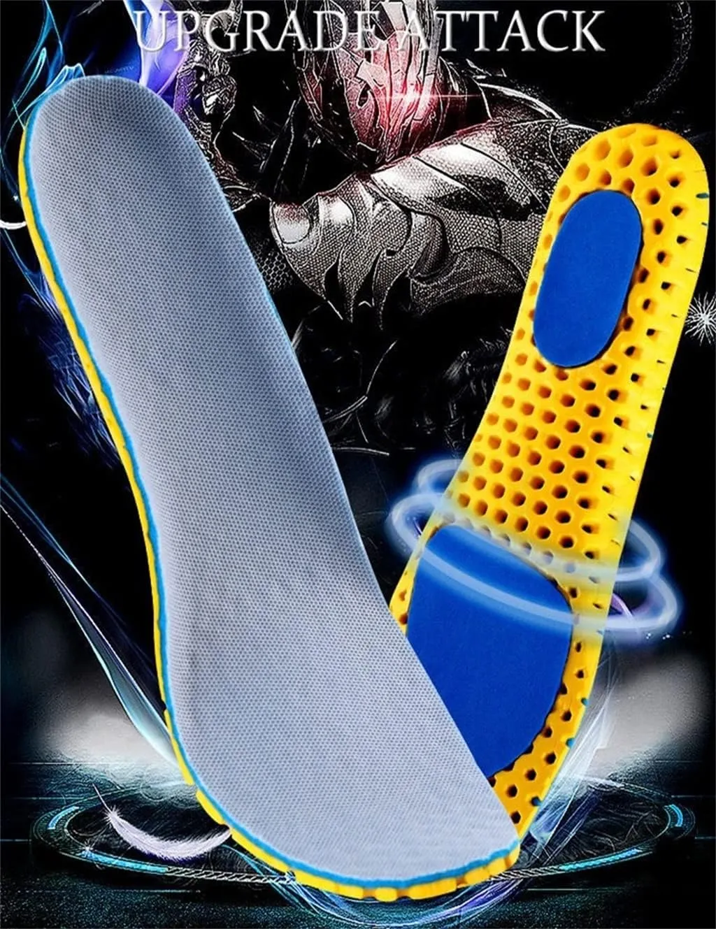 Version Orthopedic Memory Foam Sport Insoles Woman Men Shoes Feet Soles Pad Mesh Deodorant Breathable Cushion(35-39)