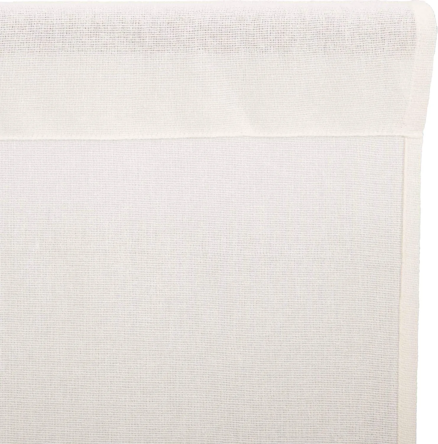 VHC Brands 10763 Tobacco Cloth Antique White Tier Fringed Set of 2 L36xW36