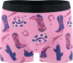 visesunny Men's Boxer Briefs Cowboy Boot Hat Cactus Pistol Breathable Underwear Comfort Stretch Waistband Underpants S-XXL