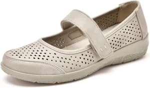 VJH confort Mary Jane Flats Orthopedic Shoes Women's,Breathable Slip-On Light Weight Comfort Orthotic Casual Walking Shoes