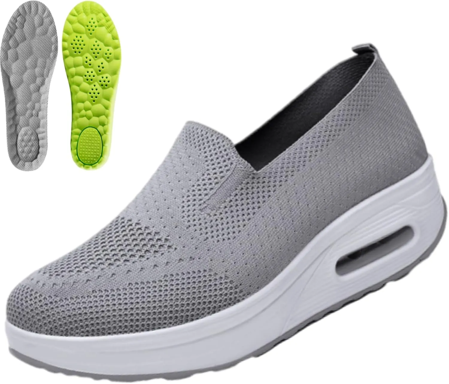 Vogany Shoes for Women, Vogany Shoes Orthopedic Sneakers Women, Slip on Breathable Mesh Platform Stretch Soft with Insole