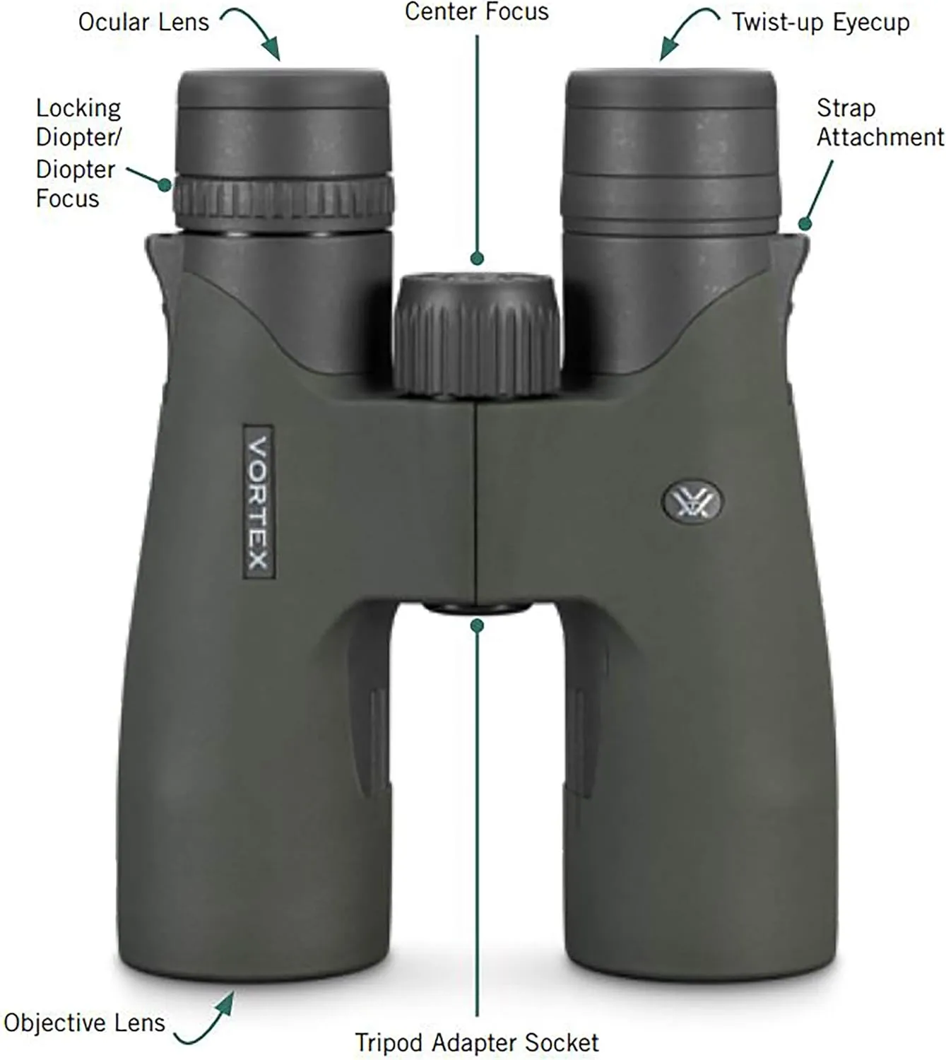 Vortex Optics Razor UHD 10x32 Binoculars & GlassPak Pro Binocular Harness