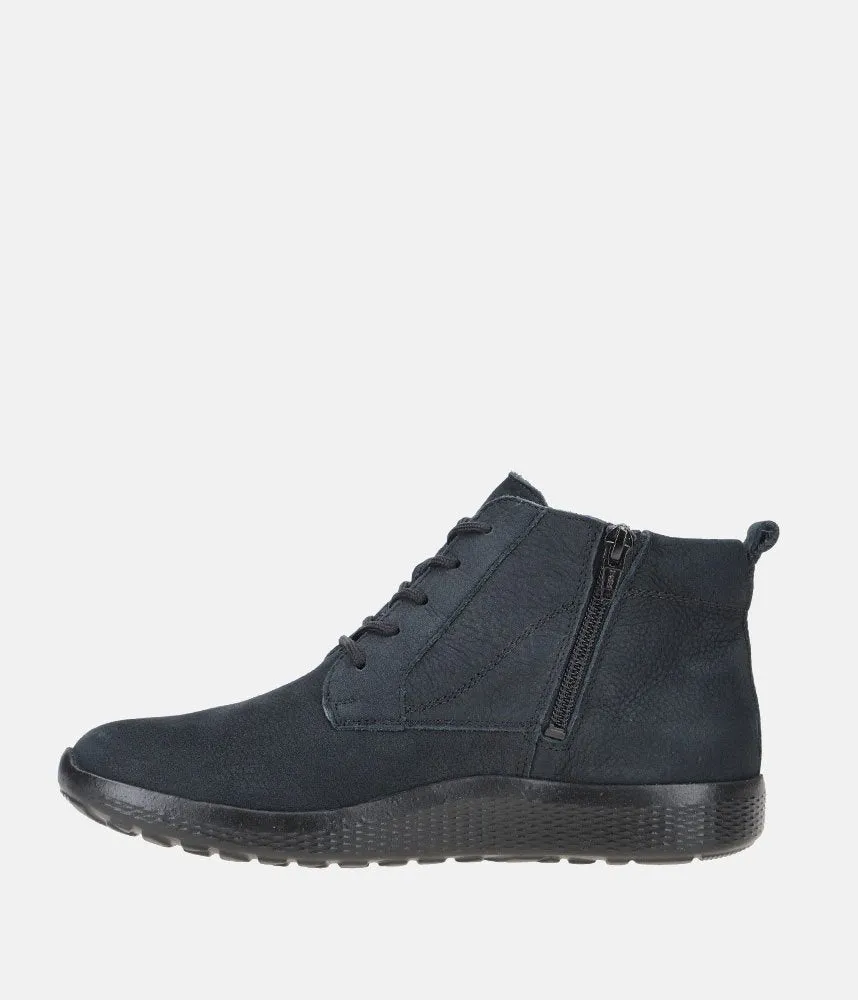 Waldlaufer Premium Navy Lace Up Ankle Boots