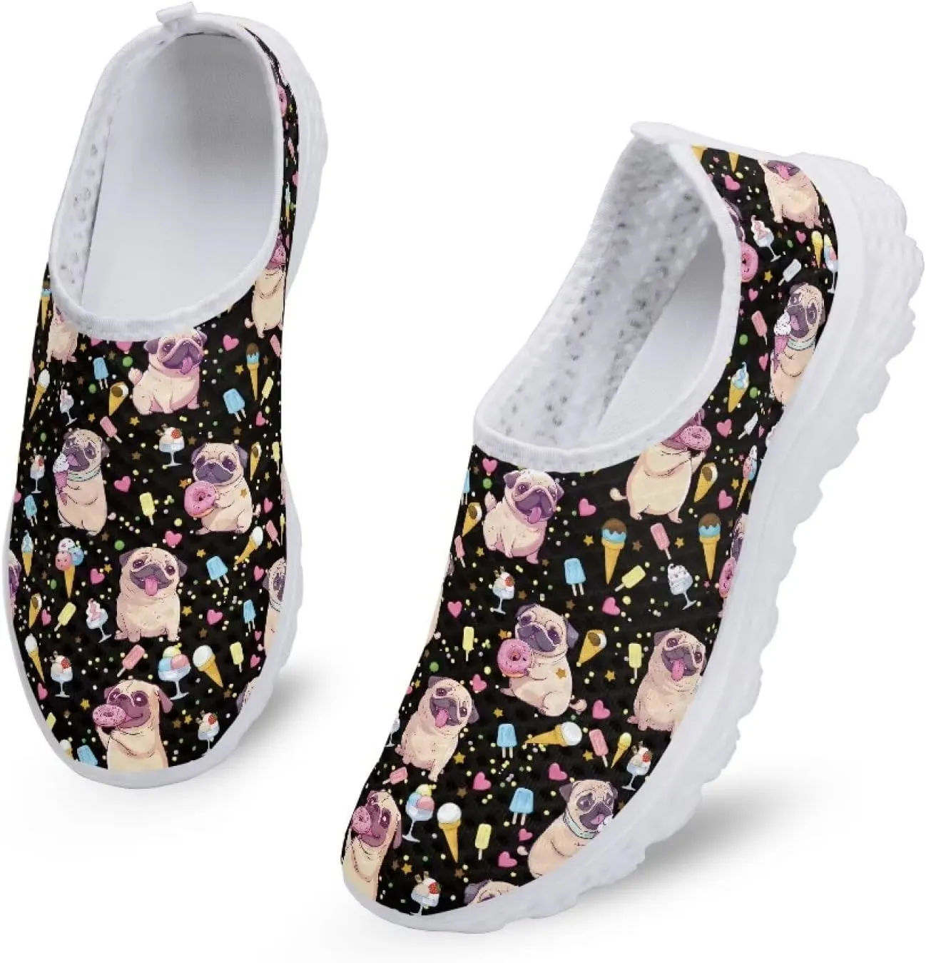 Walking Shoes for Women Men Sports Sneaker Flat Mesh Shoes Breathable Trainers