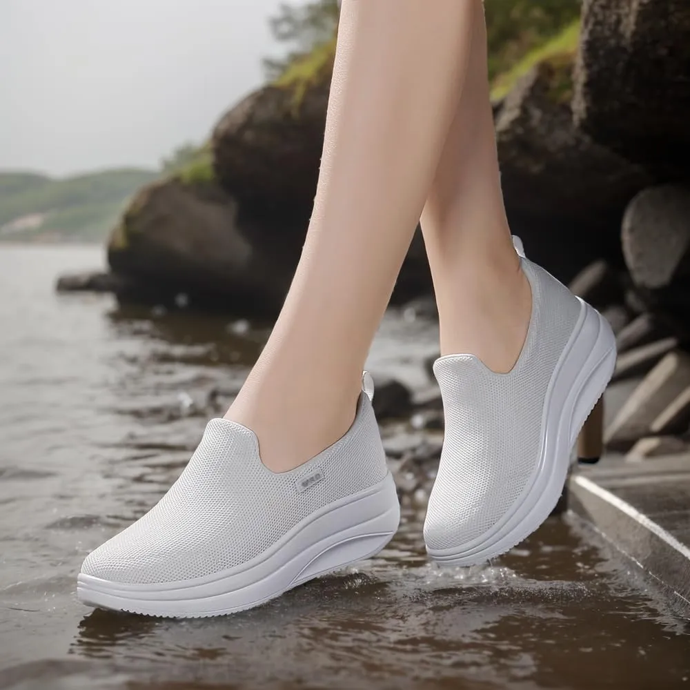Walking Shoes for Women Slip On Nurse Slip Resistant Work Sock Sneakers Food Service Platform Comfortable Weight Light