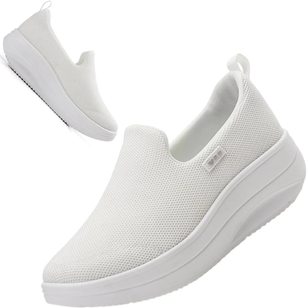 Walking Shoes for Women Slip On Nurse Slip Resistant Work Sock Sneakers Food Service Platform Comfortable Weight Light