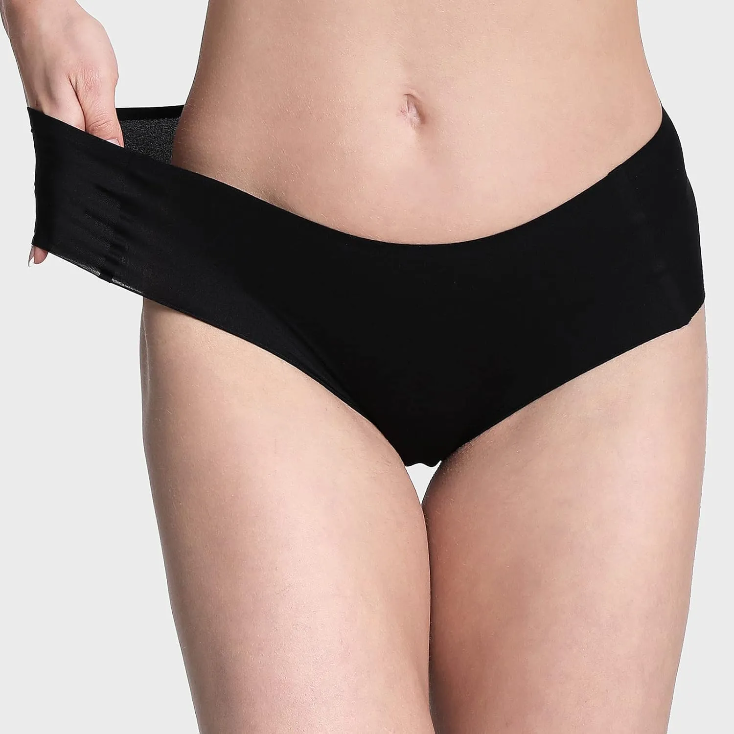 WANDER Womens Seamless Underwear 3-Pack Pure Invisible Breathable Brief Ladies Stretch Hipster Panties
