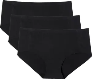 WANDER Womens Seamless Underwear 3-Pack Pure Invisible Breathable Brief Ladies Stretch Hipster Panties