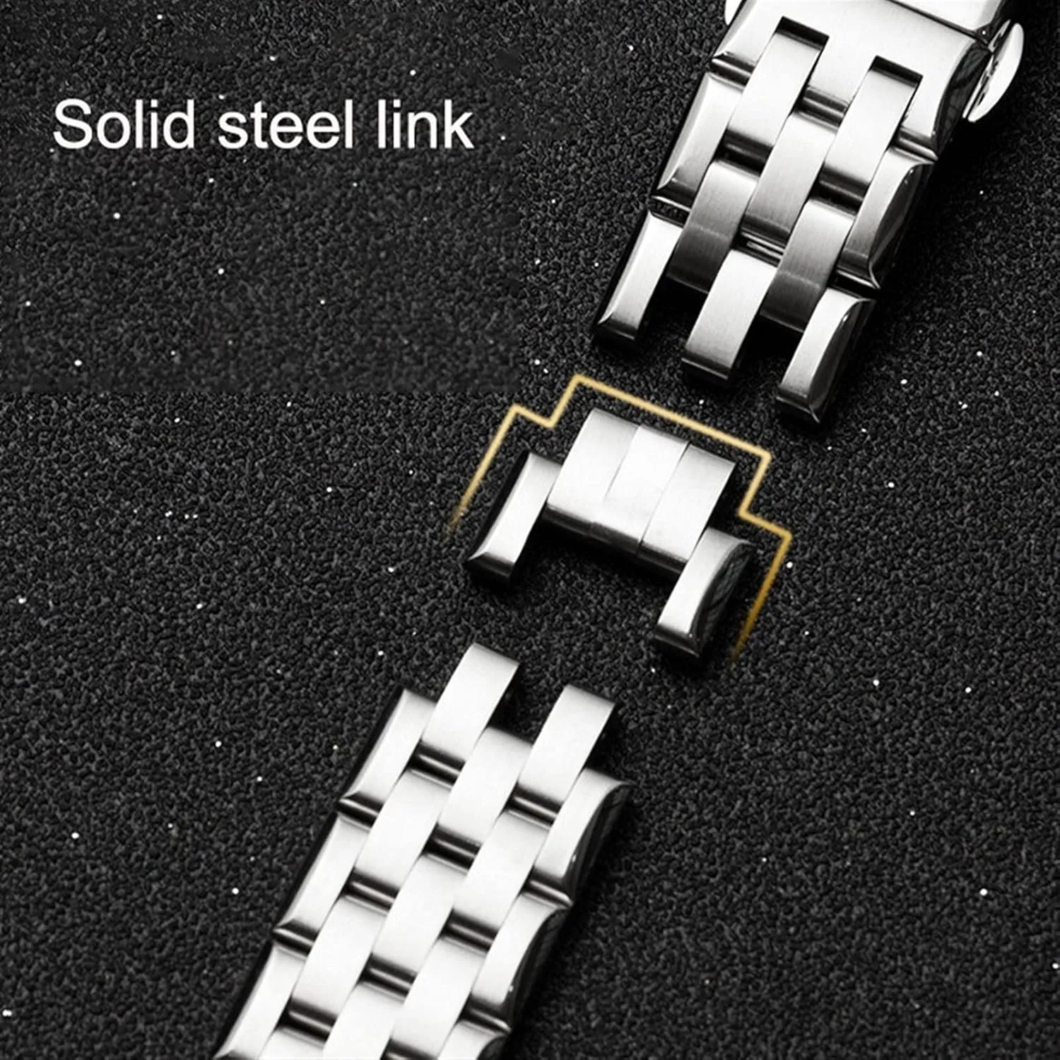 Watch Strap 18MM 20MM 22MM Wide Stainless Steel Flat Interface Butterfly Buckle Accessories