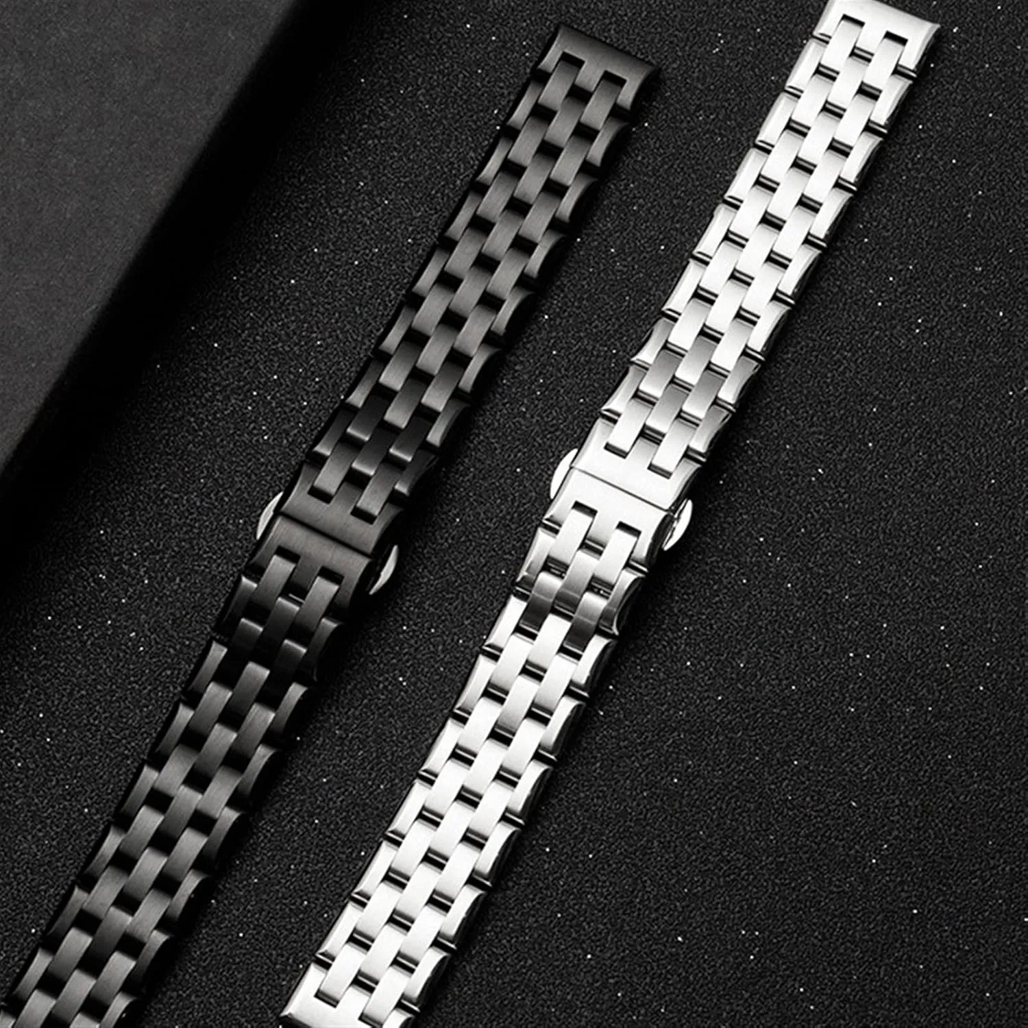 Watch Strap 18MM 20MM 22MM Wide Stainless Steel Flat Interface Butterfly Buckle Accessories