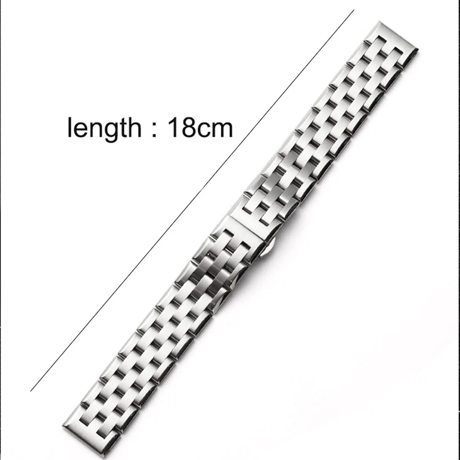 Watch Strap 18MM 20MM 22MM Wide Stainless Steel Flat Interface Butterfly Buckle Accessories