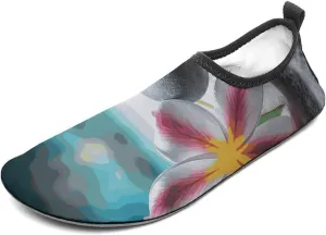 Water Shoes for Women Men Tropical Flower and Zen Stone Water Sports Shoes Slip-on Breathable Lightweight Athletic Aqua Sock