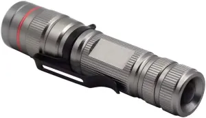 Waterproof Mini LED Flashlight Q5 Light Source Torch Portable Zoomable Gray Body