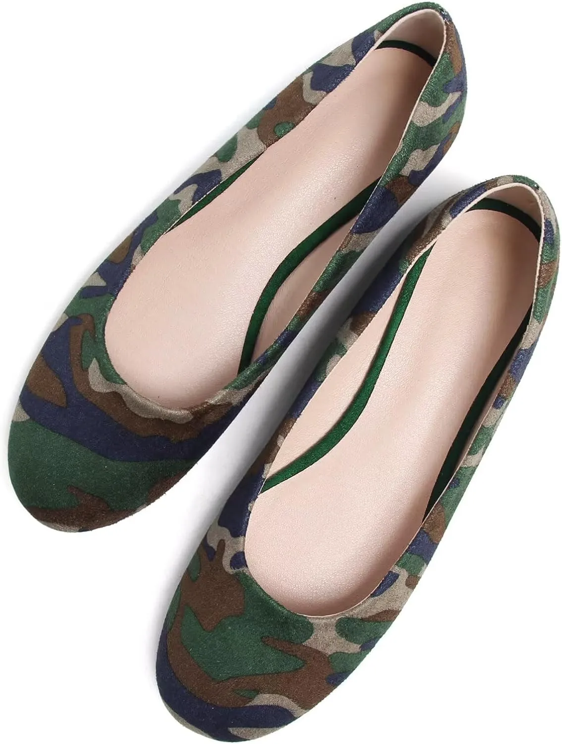 WENJIAZHIZHI Women's Round Toe Ballet Flat Shoes Female Comfortable Dress Shoes Light Weight Flat Shoes Slip-Ons Loafers