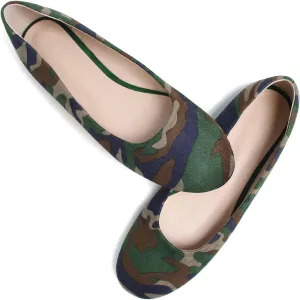 WENJIAZHIZHI Women's Round Toe Ballet Flat Shoes Female Comfortable Dress Shoes Light Weight Flat Shoes Slip-Ons Loafers