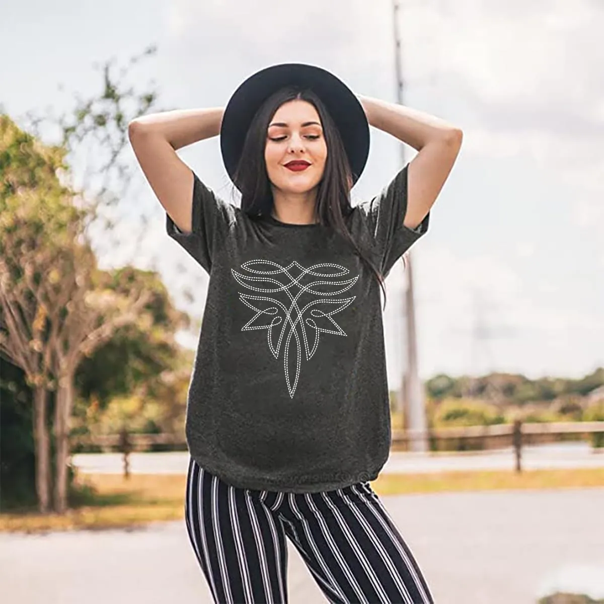 Western Shirts Women Boot Stitch Graphic Tee Rodeo Vintage Tshirt Boho Cowgirl Country Music Short Sleeve Top