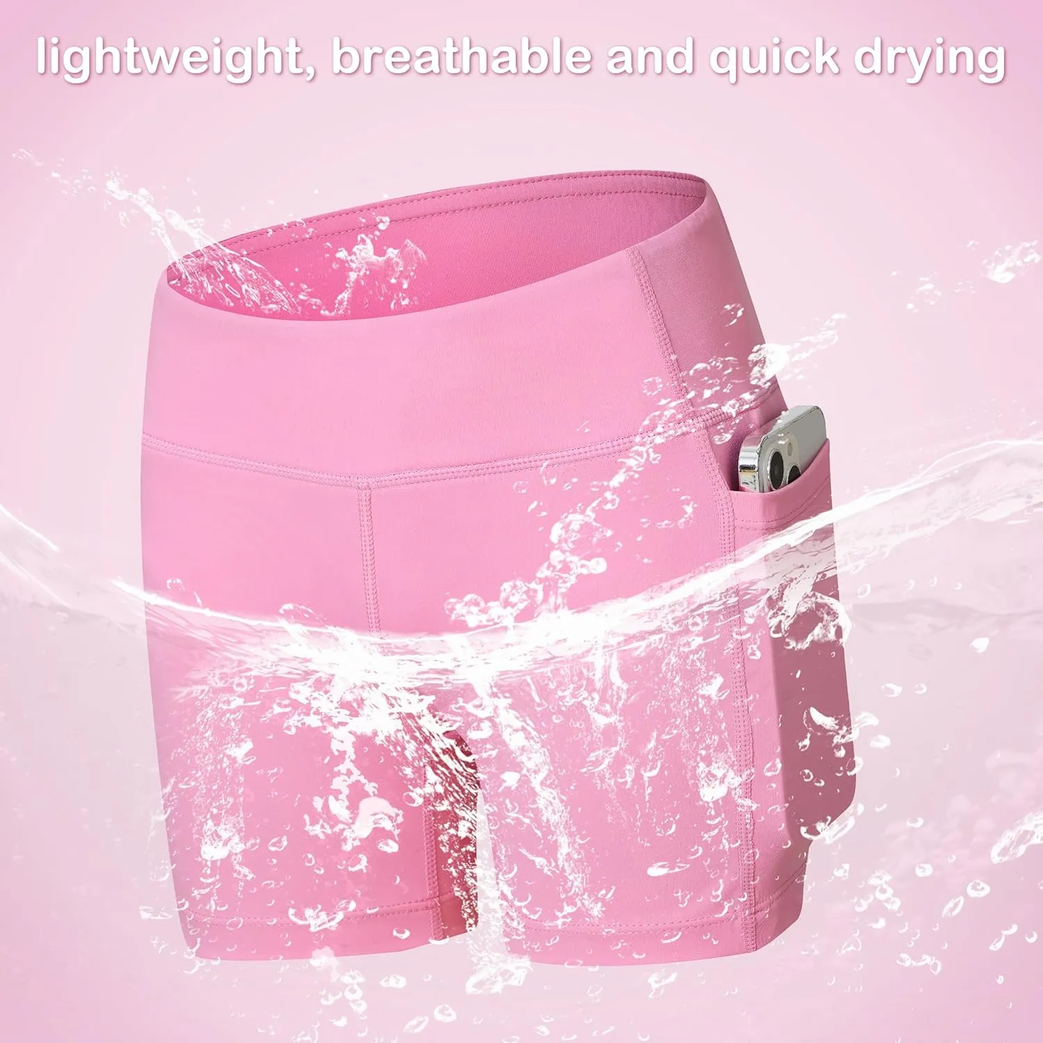 Willit Girls Swim Shorts with Pockets UPF 50  Sun Protection Swimming Bottom