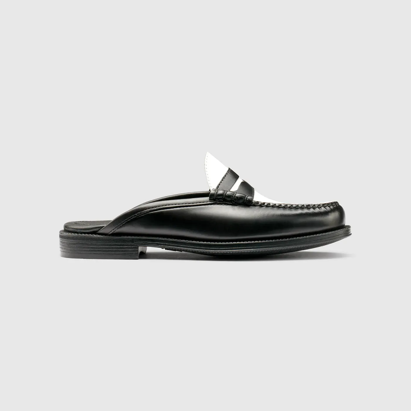 Winston Mule Easy Weejuns in Black/White