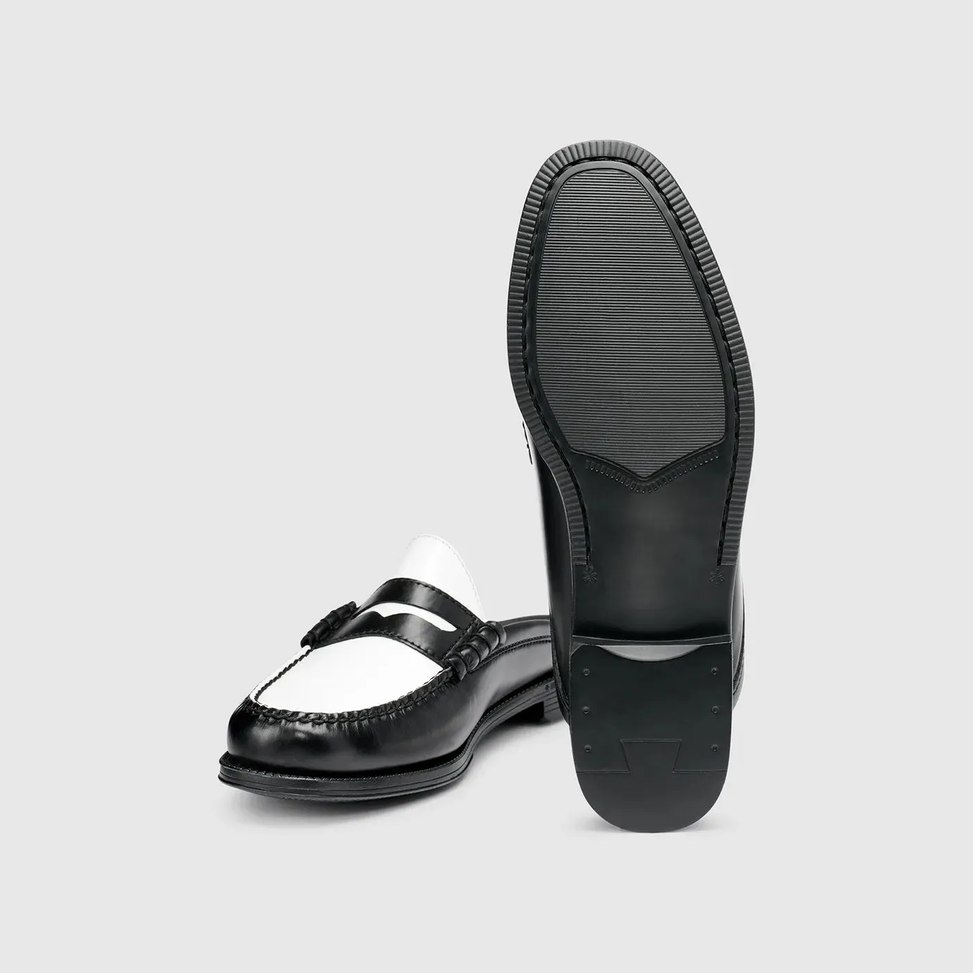 Winston Mule Easy Weejuns in Black/White