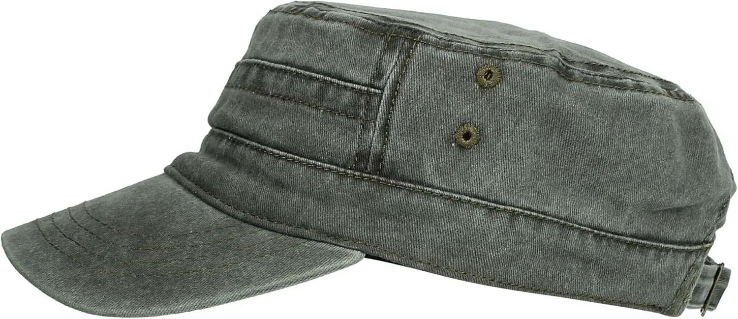 WITHMOONS Washed Cotton Cadet Cap Vintage Military Army Hat Mens Womens KZ40037