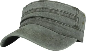 WITHMOONS Washed Cotton Cadet Cap Vintage Military Army Hat Mens Womens KZ40037