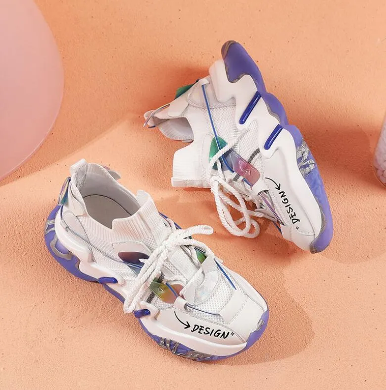 Women Flat Platform Shoes Breathable Comfortable Lightweight Casual Ladies Sneakers