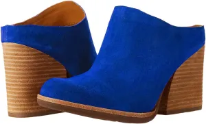 Women High Chunky Stacked Heel Mules Round Closed Toe Heeled Sandals Slip On 3 Inch Block Heels Suede Backless Booties Burnished Dressy Vintage Party Office Ladies Slide Slippers 4-11 M US