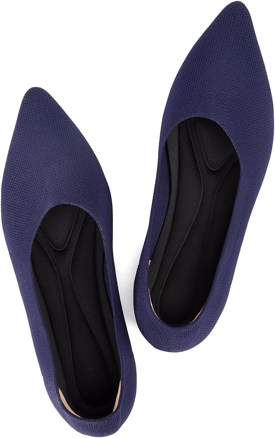 Women's Ballet Flat Shoes Knit Dress Shoes Pointed Toe Flats Comfort Slip on Walking Flats Foldable Soft Shoes